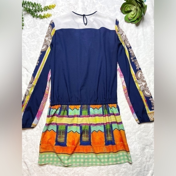 Clover Canyon x Revolve Palace Interior Multicolor Long Sleeve Mini Dress XS - Picture 3 of 15